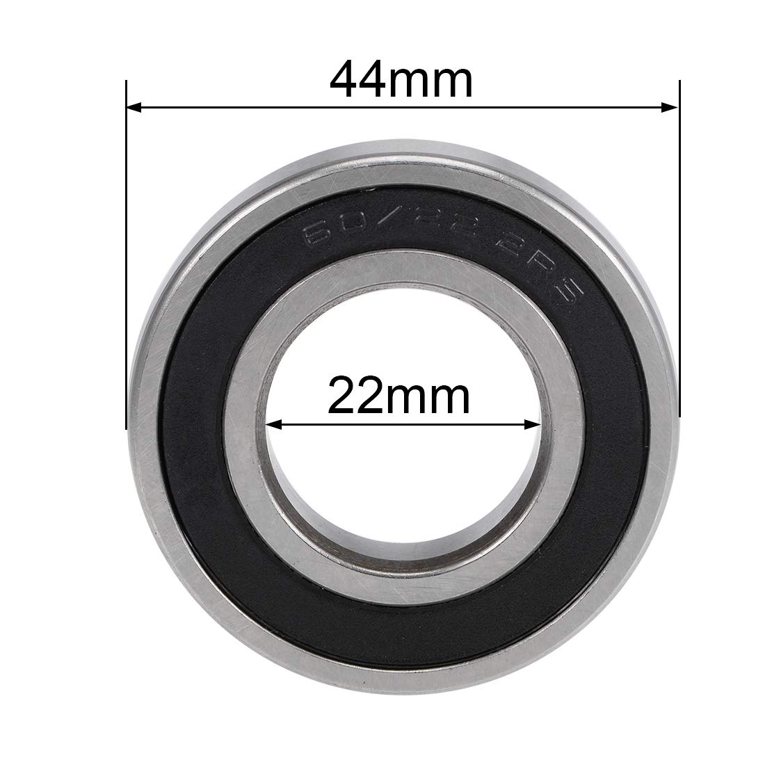 60/22-2RS Deep Groove Ball Bearings Z2 22mm x 44mm x 12mm Double Sealed Chrome Steel 